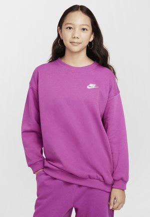 CLUB CREW - Sweatshirt - hot fuchsia white