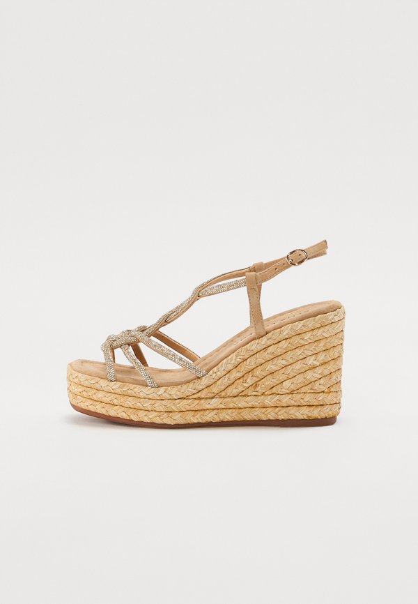 High heeled sandals - marrón claro