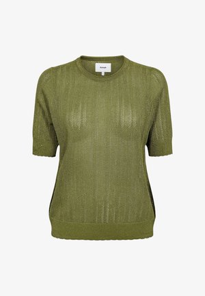 Nümph, NUMISLA PULLOVER - Trükipildiga T-särk - calla green