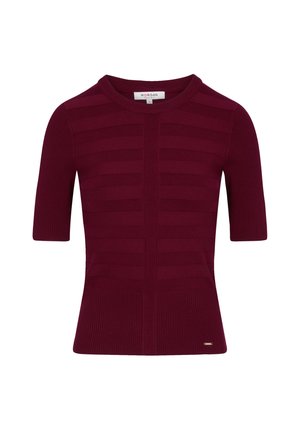 Morgan, MORGAN MORGAN JUMPER WITH SHORT SLEEVES - Basic T-shirt - bordeaux