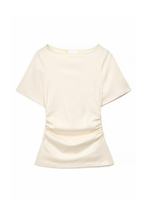 NA-KD, DRAPED T-SHIRT - T-shirt imprimé - offwhite
