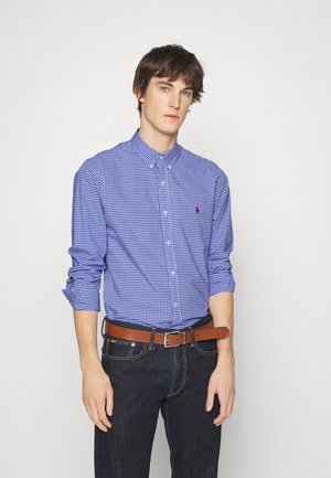 SLIM FIT GINGHAM STRETCH POPLIN SHIRT - Košile - blue/white