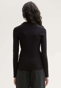 TOM TAILOR DENIM MIT STRUKTUR - Top s dlhým rukávom - deep black