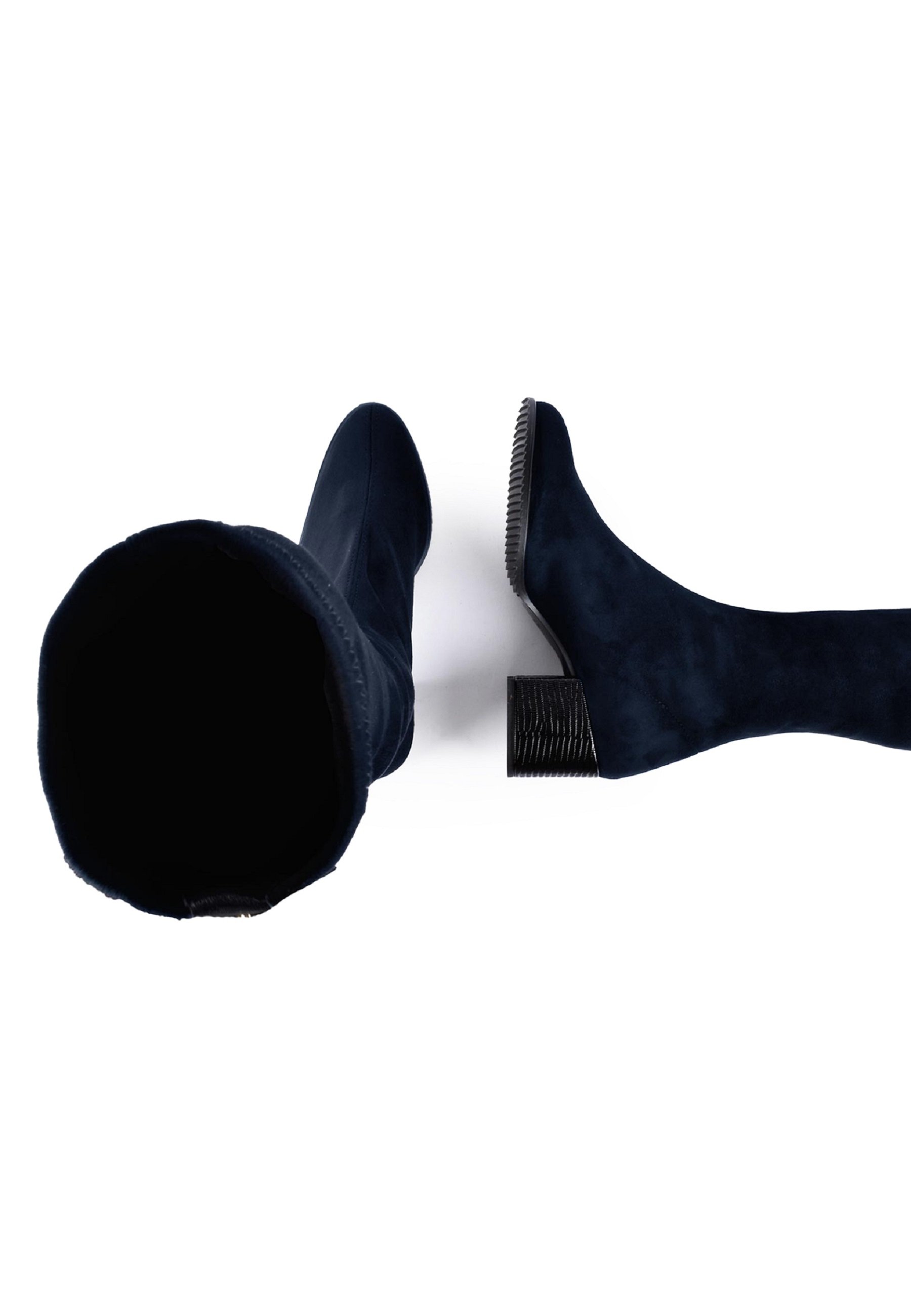 CUPLÉ Botas mosqueteras - navy blue/azul marino - Zalando.es