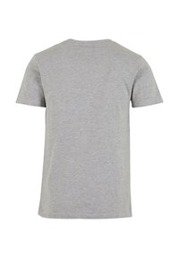 T-shirt grigio a maniche corte realizzato in morbido cotone, con un classico collo a giro e una vestibilità comoda, privo di grafiche visibili.