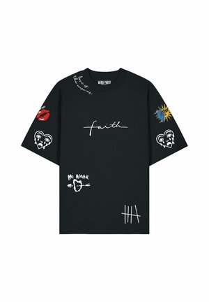 Mira Paris, TATTOO BRUTAL OVERSIZED DROPPED SHOULDER TEE 26 UNISEX - T-shirt con stampa - black