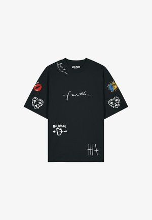 Mira Paris, TATTOO BRUTAL OVERSIZED DROPPED SHOULDER TEE 26 UNISEX - Camiseta estampada - black
