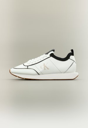 Calvin Klein RETRO RUNNR SOCK PATCH - Sneaker low - bright white/black