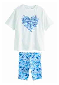 Next SET - Shorts - purple aqua sequin heart