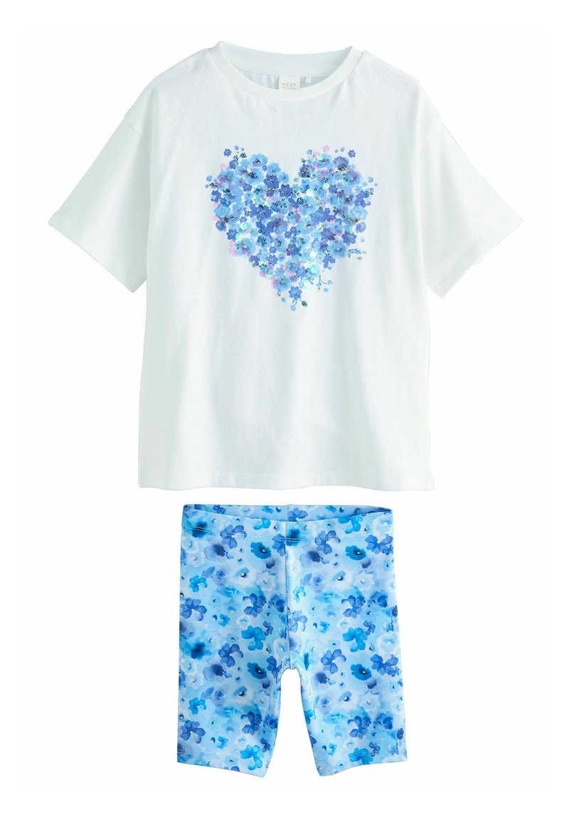 Next SET - Shorts - purple aqua sequin heart