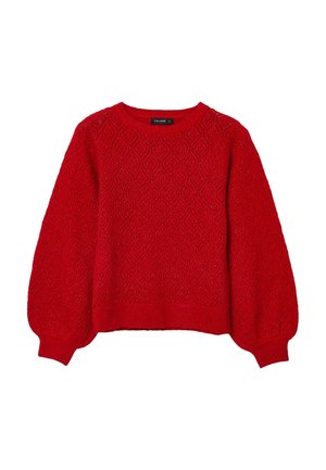 TRAFORATA EFFETTO LUMINESCENTE - Strickpullover - rosso
