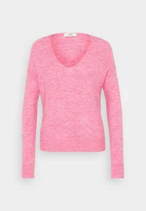 ELANORA V-NECK - Strickpullover - pink cosmos melange