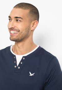 bonprix 2 IN 1 KURZARM 2ER PACK - T-shirt con stampa - blue