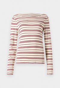 MODERN BOATNECK STRIPE - Topper langermet - red delic
