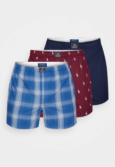 Polo Ralph Lauren OPEN 3 PACK - Široke boksarice - navy/damson red