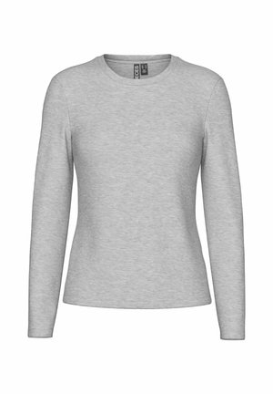 Pieces, PCMARIA LS TOP NOOS BC - Top s dlhým rukávom - light grey melange
