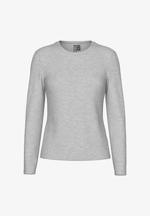 Pieces, PCMARIA LS TOP NOOS BC - Top s dlhým rukávom - light grey melange