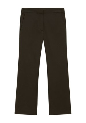 Massimo Dutti, STRETCH KICK FLARE PANTS - Trousers - dark brown