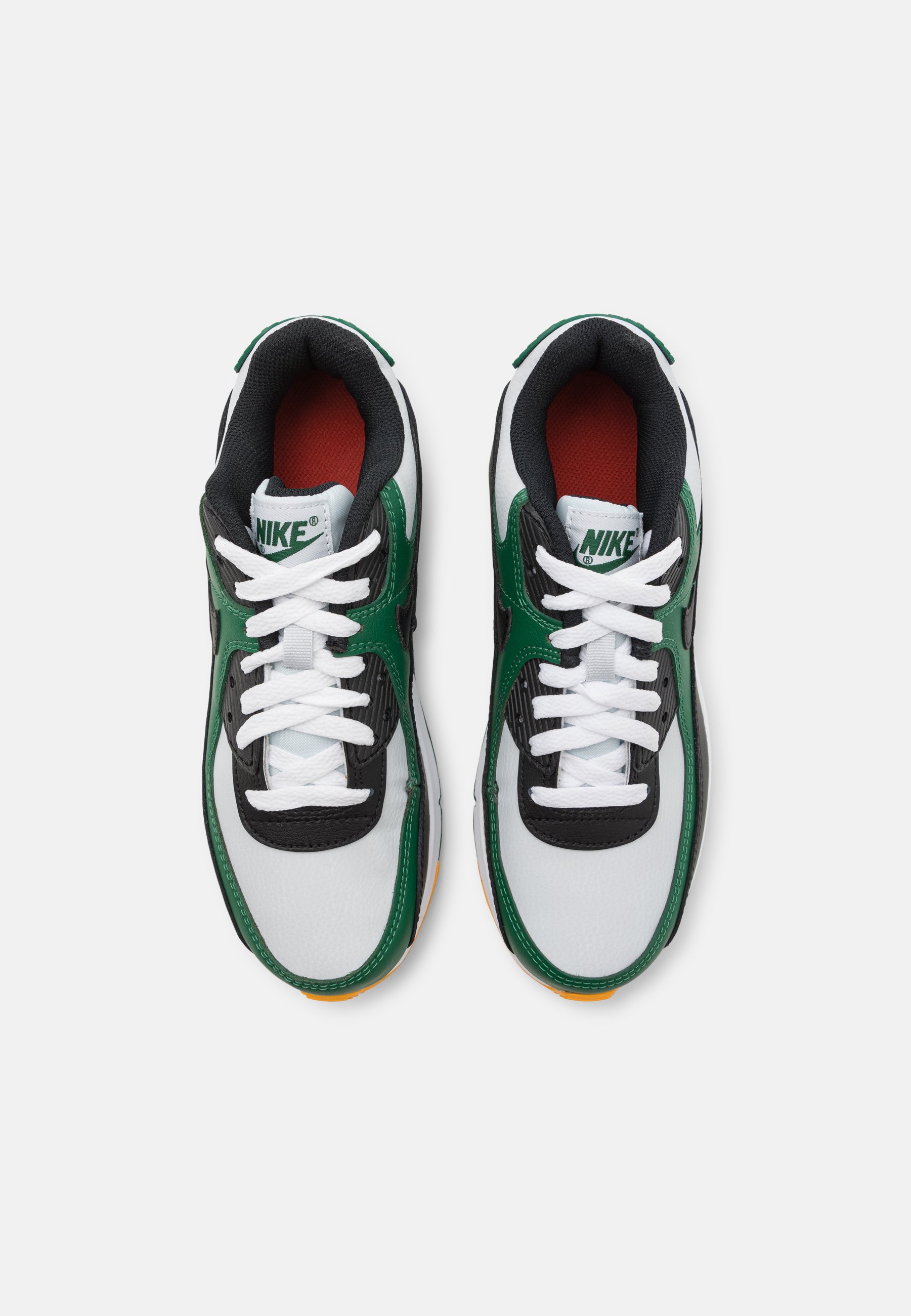 Nike White \u0026 Green Air Max 90 Ltr Boys Youth Trainers