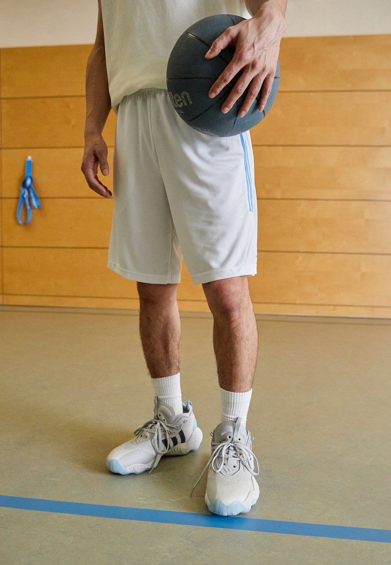adidas Performance 3 STRIPES SHORT - Sport rövidnadrágok - white/semi blue burst