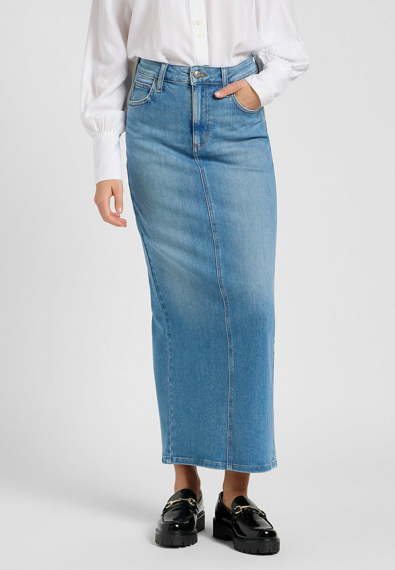 Lee REGULAR FIT - Falda larga - blue denim