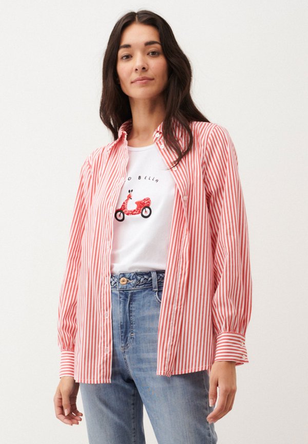 STRIPED - Hemdbluse - rot