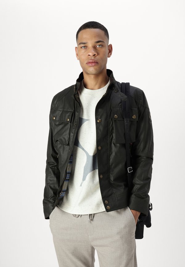 RACEMASTER JACKET - Faux leather jacket - faded olive2