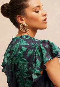 Love & Roses Blúz - teal floral