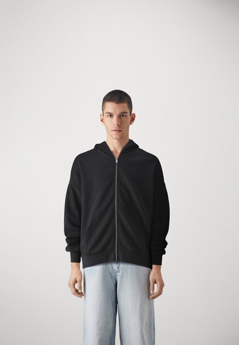 Jack & Jones JORAMOR OVERSIZED HOOD UNISEX - Sweat Zippé - Black