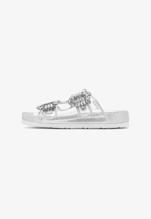 Derimod DOUBLE STRAP - Sandalias planas - transparent