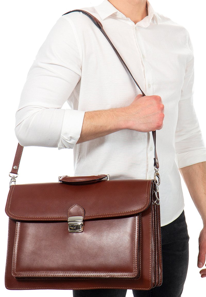 Gusti Leder JÖRN Briefcase braun/brown Zalando.ie