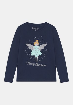 PRINT GLITTER XMAS - Top s dlouhým rukávem - ultramarine