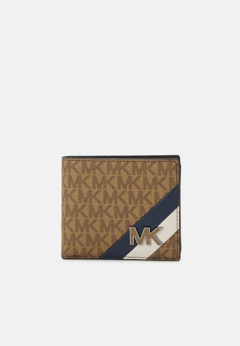 Michael Kors BILLFOLD COIN UNISEX Wallet navy/light brown Zalando