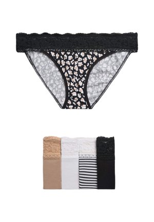 5PK BLEND PRINTED KNICKERS - Spodní díl bikin - white mix