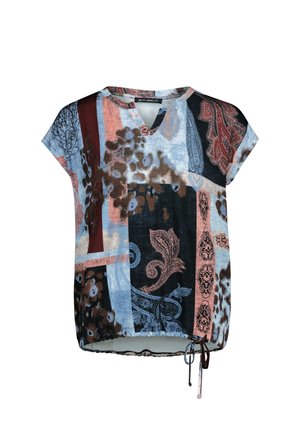 Betty Barclay, BETTY BARCLAY MIT TUNNELZUG BLUSENSHIRT - Blouse - blau rot