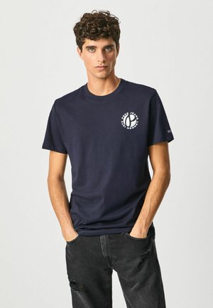 ALEJO - T-shirt z nadrukiem - airforce blau