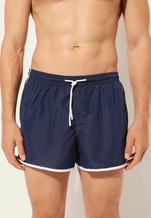 Badeshorts - blau  deep blue white stripes