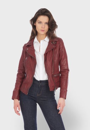 VIDEO - Leather jacket - red