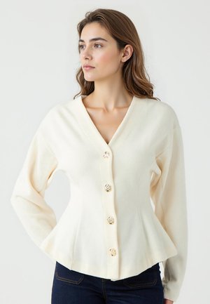 Strickjacke - ecru