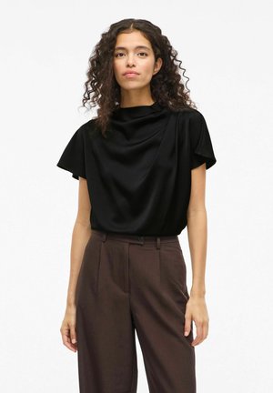 MIT KURZEN ÄRMELN ELMINA  - T-shirt basique - black beauty