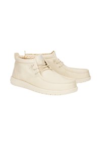 HEYDUDE CAMDEN CUFF NYLON QUILT - STIEFELETTE - Botines bajos - white