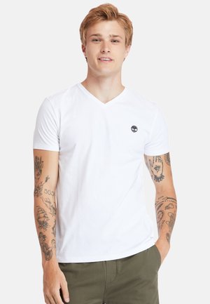 DUN-RIV V NECK - T-shirt basique - white