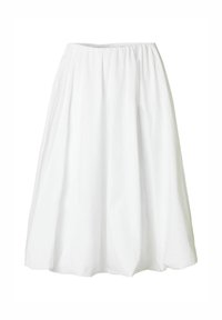 Selected Femme MIDI BUBBLE HEM - Ballonnederdele - bright white