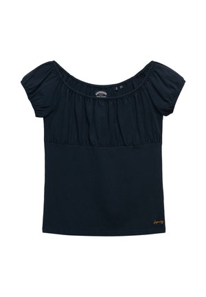 Superdry & Co ATHLETIC ESSENTIALS RUCHED  - T-shirt basique - eclipse navy