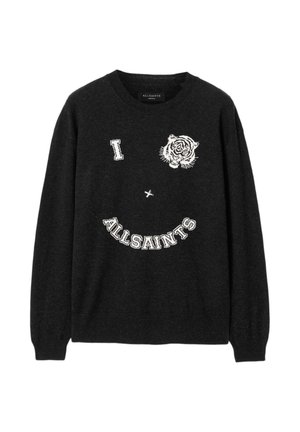 AllSaints, GRINNER CREW - Strickpullover - black ecru white