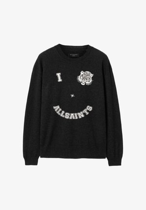 AllSaints, GRINNER CREW - Striktrøje - black ecru white