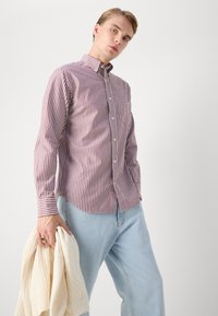 GANT REG POPLIN STRIPE - Chemise - wine red