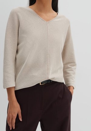 Maglietta a manica lunga - mottled light brown