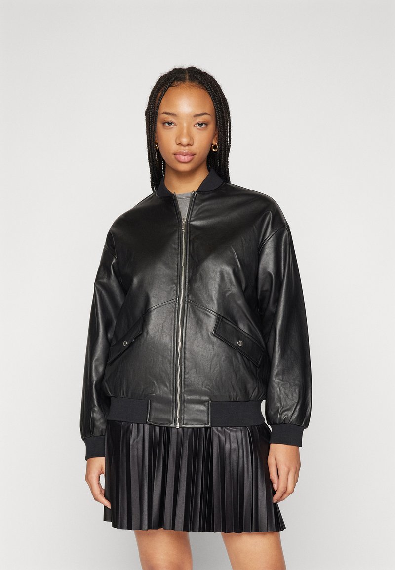 Noisy May - NMRONJA OVERSIZE JACKET - Bomber stiliaus striukė - black, Padidinti