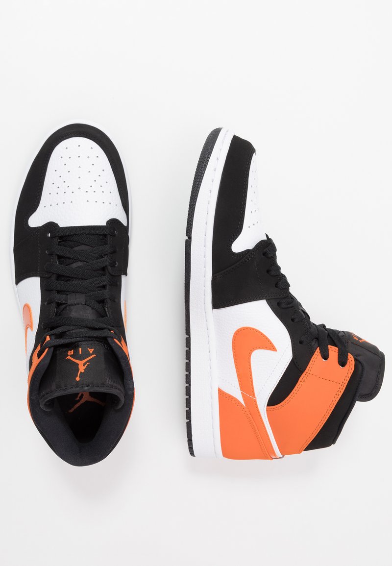 Jordan Air 1 Mid Vysoke Tenisky Black Starfish White Cerna Zalando Cz